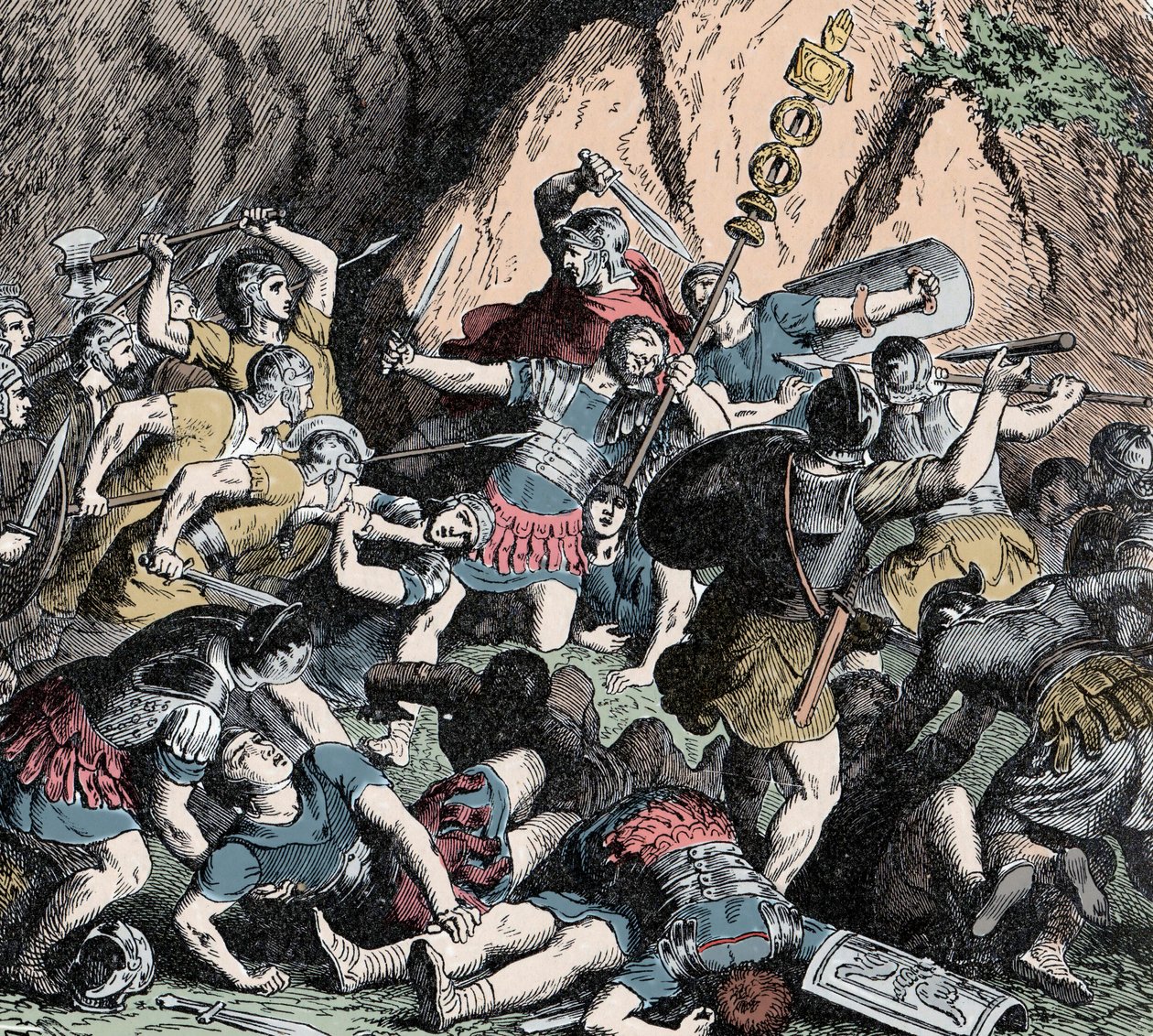 Defeat of the Fabians - Second Punic War: the defeat of the Fabian army and the strategy of usury of Fabius Maximus against the looting of the army by Unknown artist