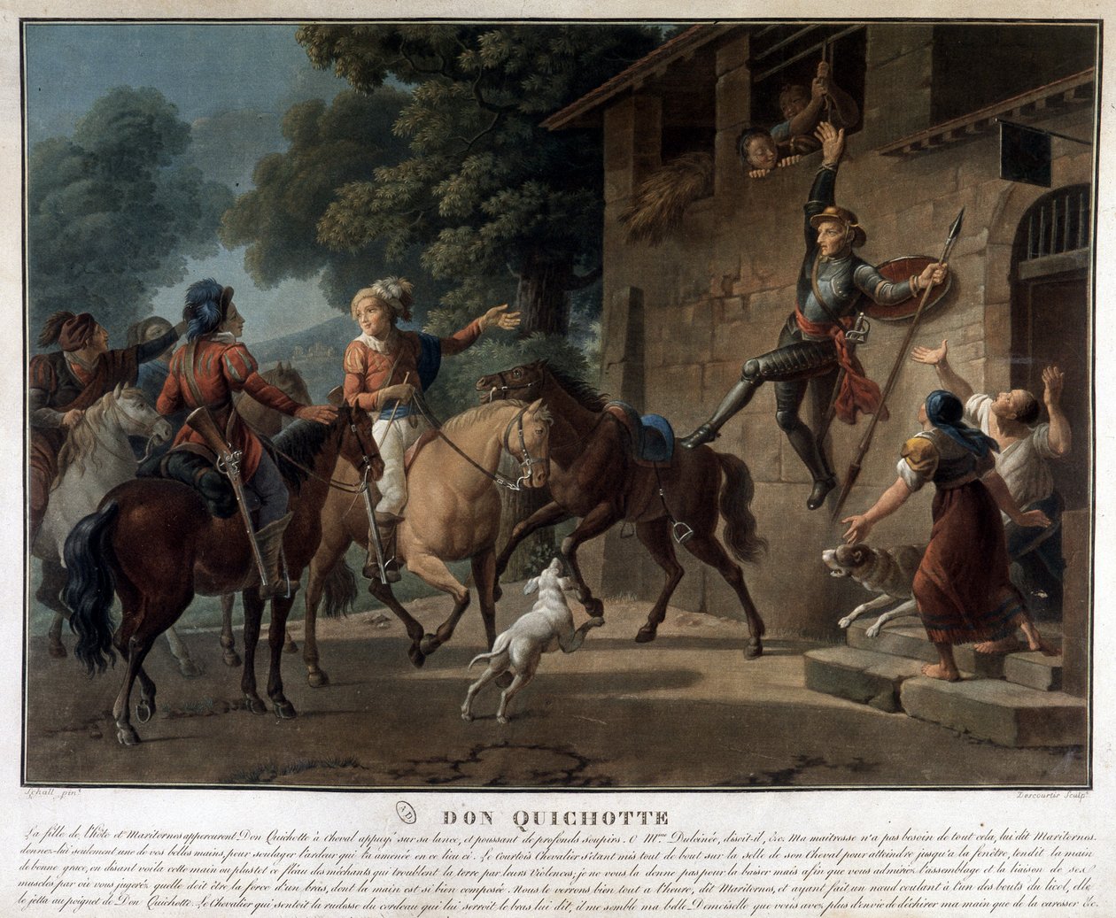Don Quixote Riding on His Spear by Unknown artist