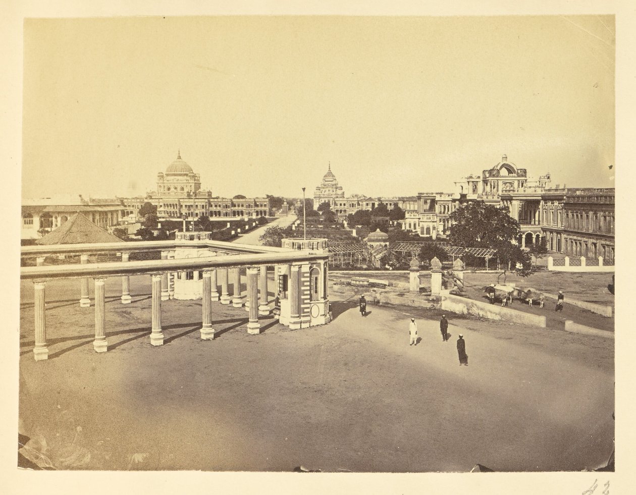 Fluted Columns and Courtyard in the Kaiserbagh, Lucknow by Unknown artist