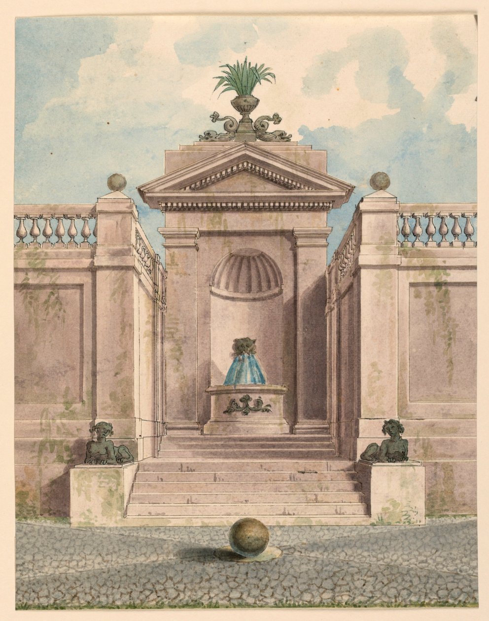 Fountain in a Niche by Unknown artist