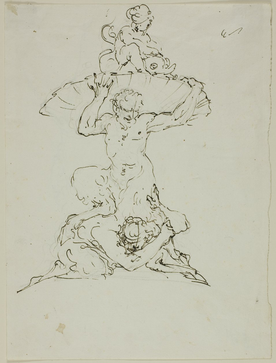 Fountain with Satyr and Putto (front); Punchinello (back) by Unknown artist