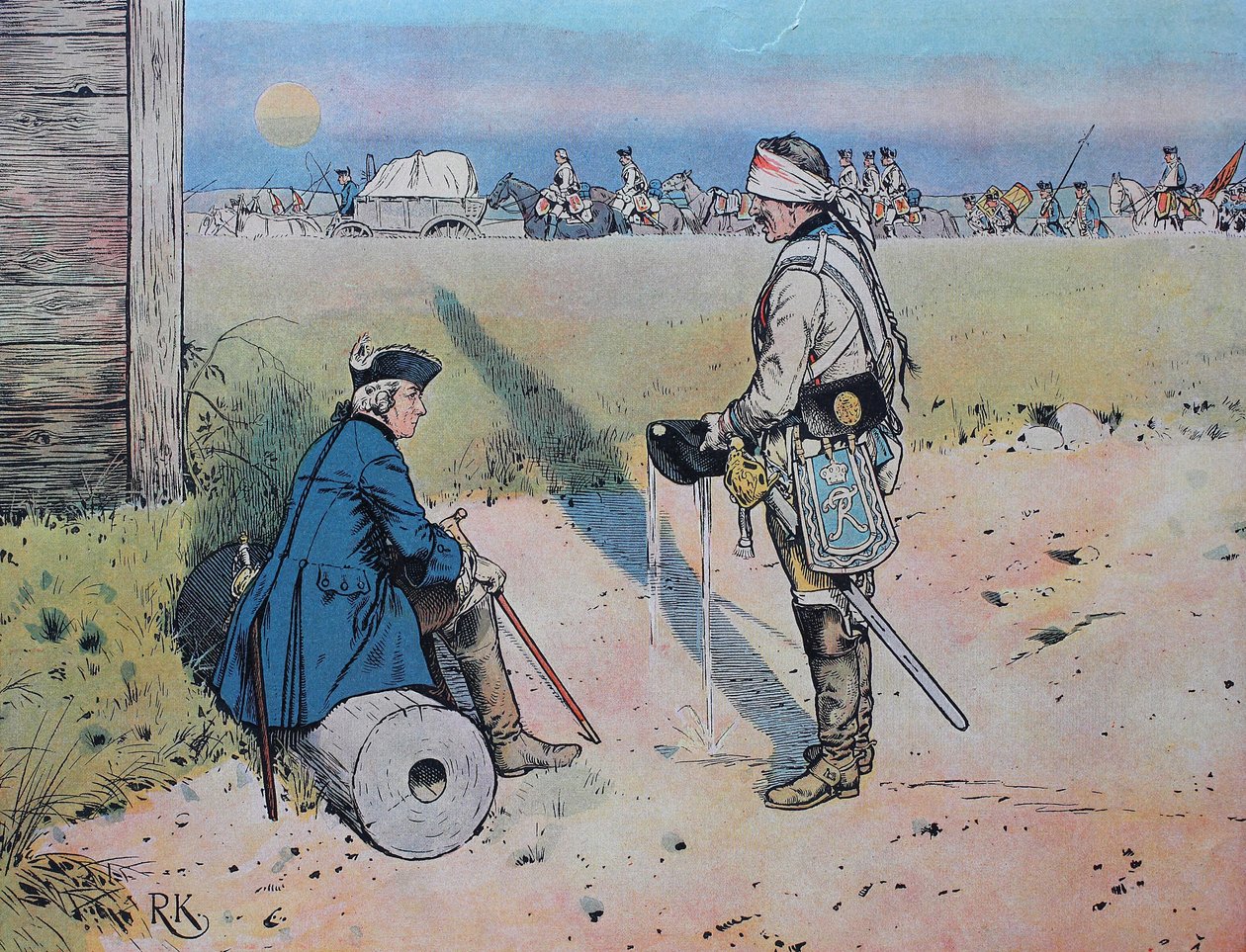 Frederick the Great, Frederick II 1712-1786 on the Evening of 18 June 1757 in Kollin, Historic by Unknown artist