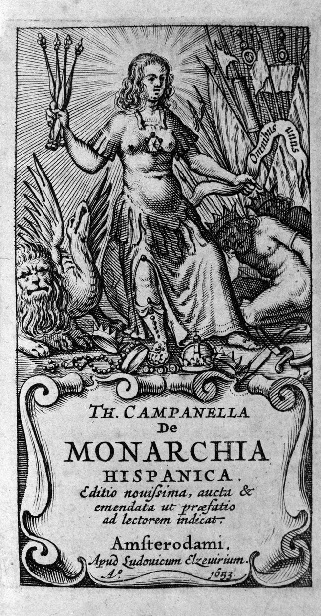 Frontispiece of De monarchia hispanica (The monarchy of Spain) by the ...