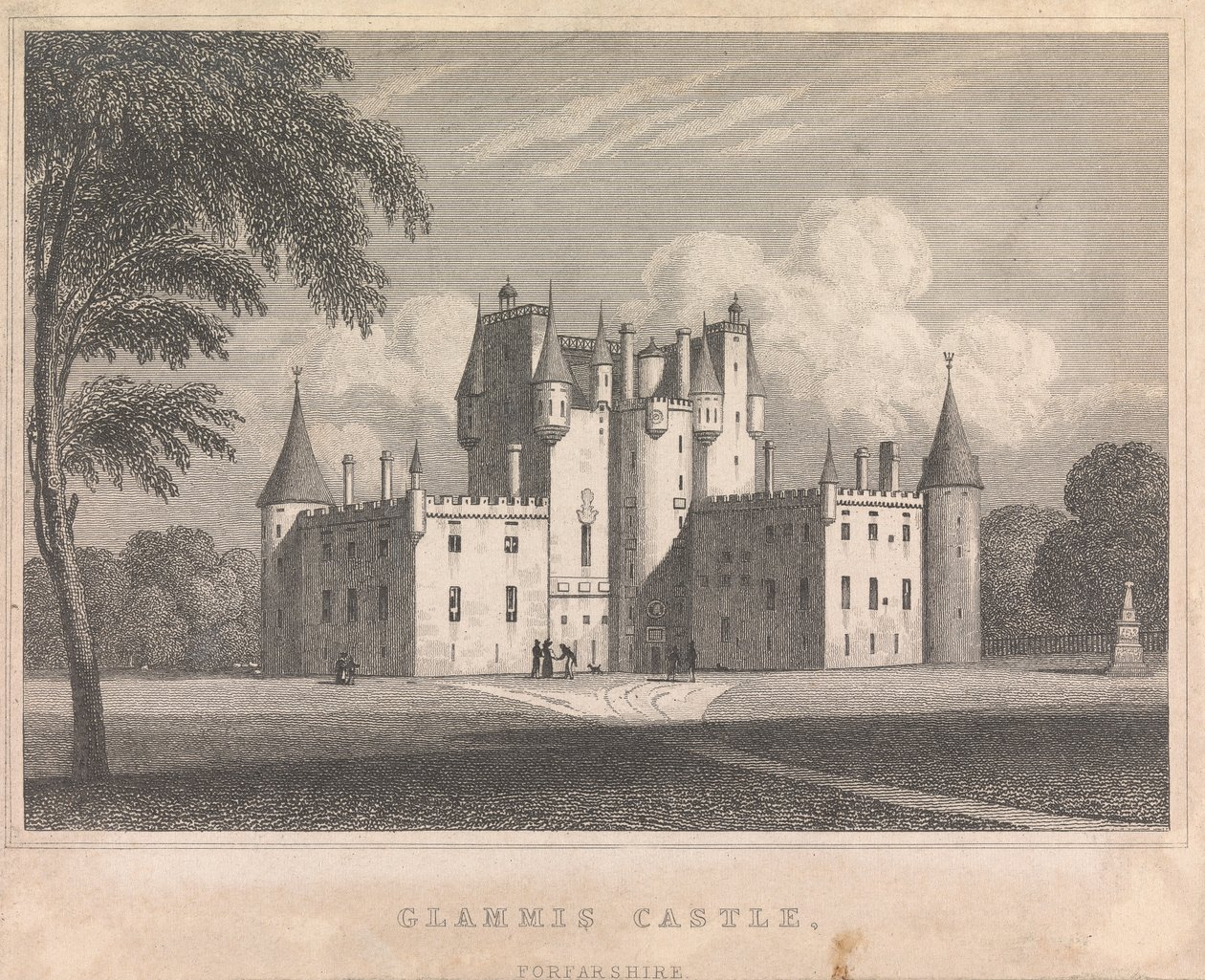 Glammis Castle, Forfarshire (detail) by Unknown artist