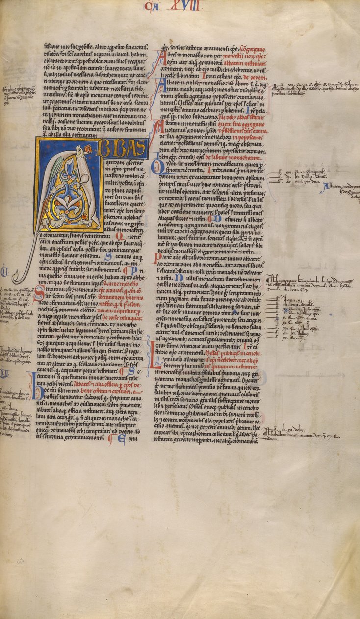 Inhabited Initial A by Unknown artist