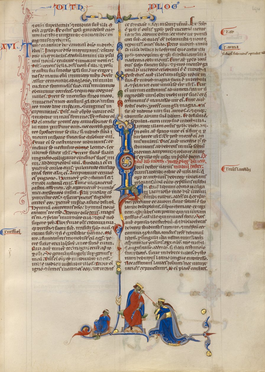 Initial L: Esther before King Ahausuerus by Unknown artist