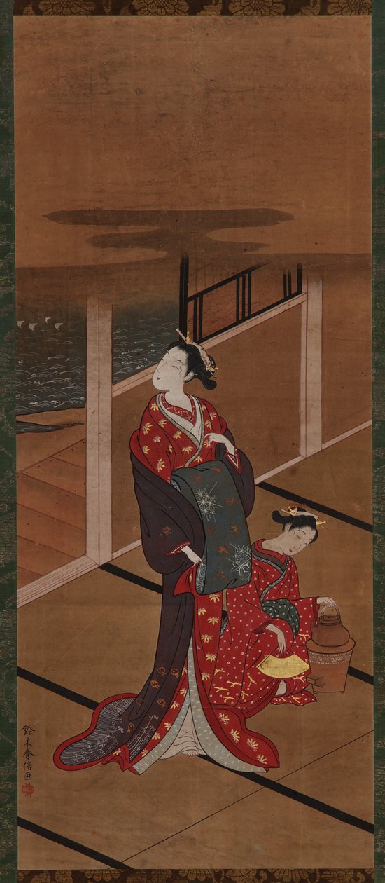 Interior: A Yujo and an Attendant Heating Water by Unknown artist