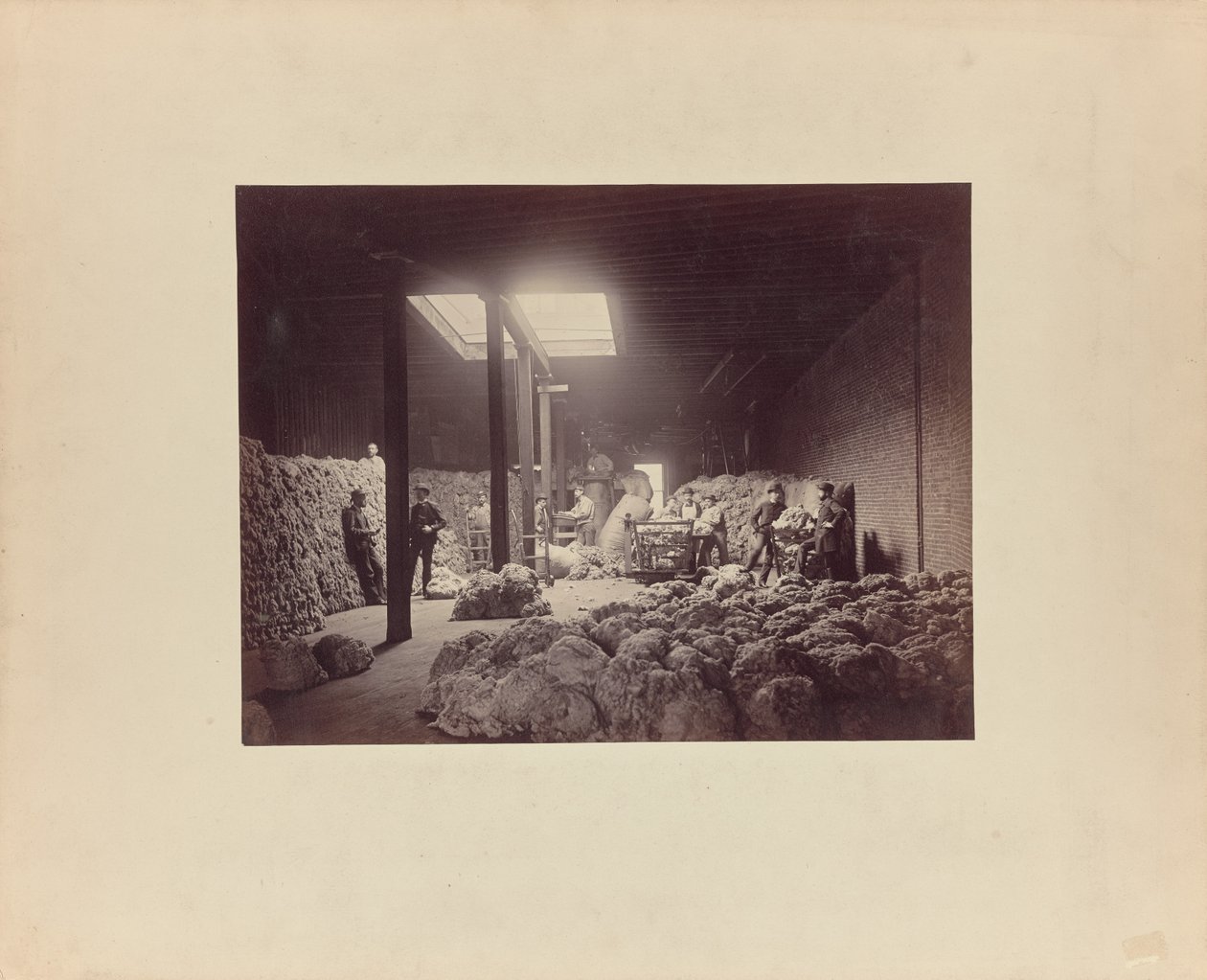 Interior of Wool Sorting House, Walter Brown and Company by Unknown artist
