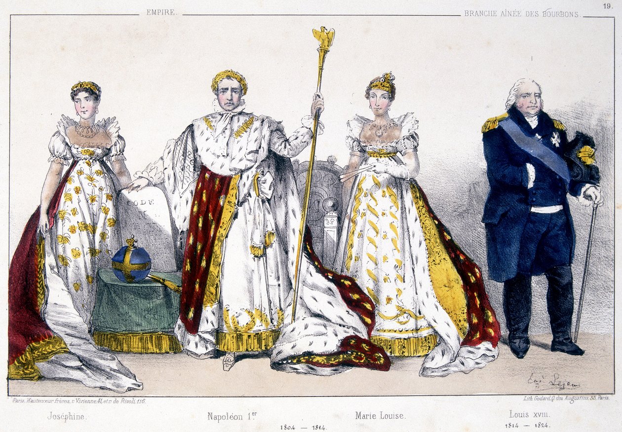 Joséphine, Napoleon I, Marie Louise and Louis XVIII - in 
