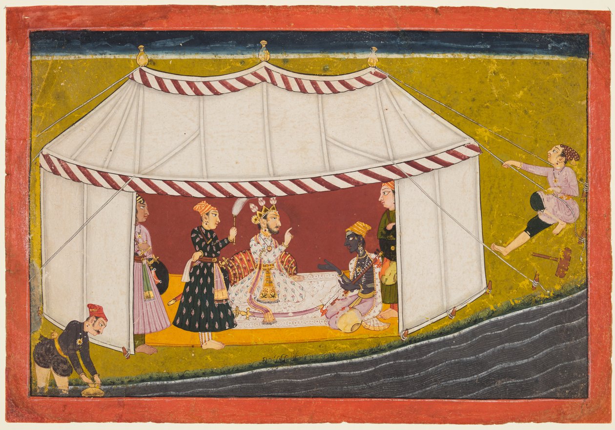 King Bikramaditya Summons Madhava, from a Madhavanala Kamakandala by Unknown artist