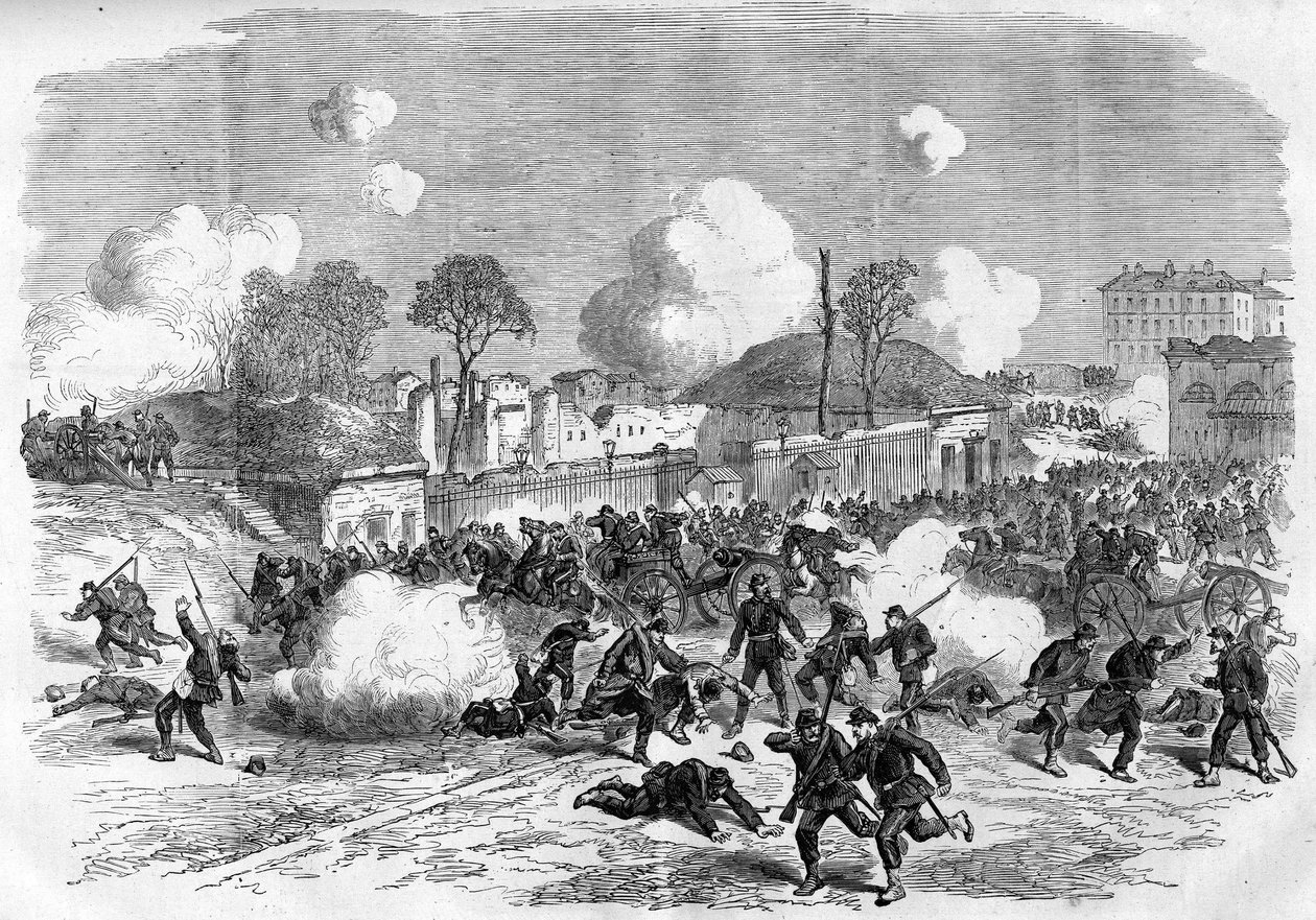 The Paris Commune in 1871. Defense of Porte Maillot by the Federes by Unknown artist