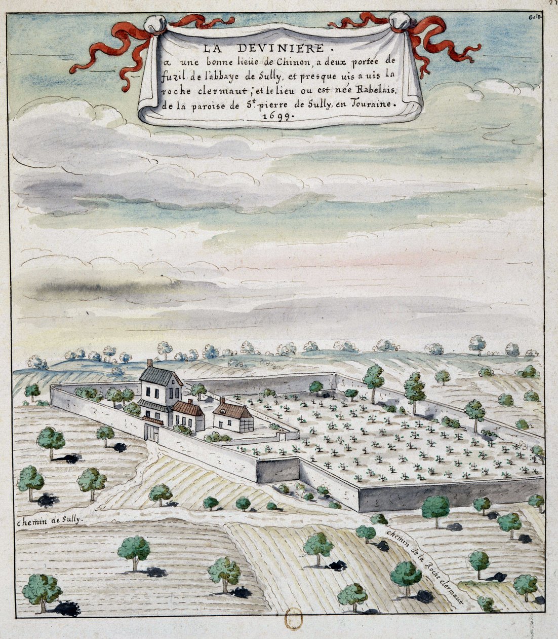 La Devinière (1699), birthplace of Rabelais by Unknown artist