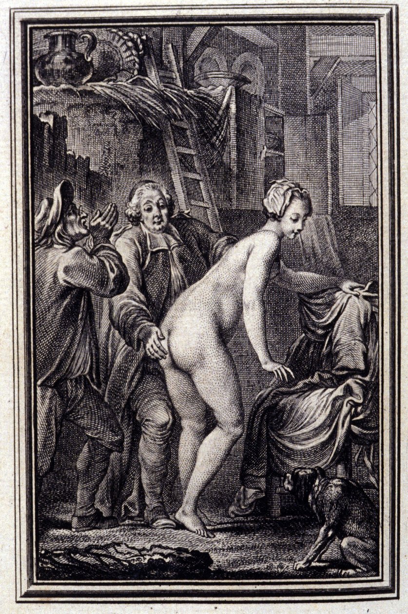 La mare du compere Pierre- in Tales et nouvelles en vers by Jean La Fontaine. 1762 by Unknown artist