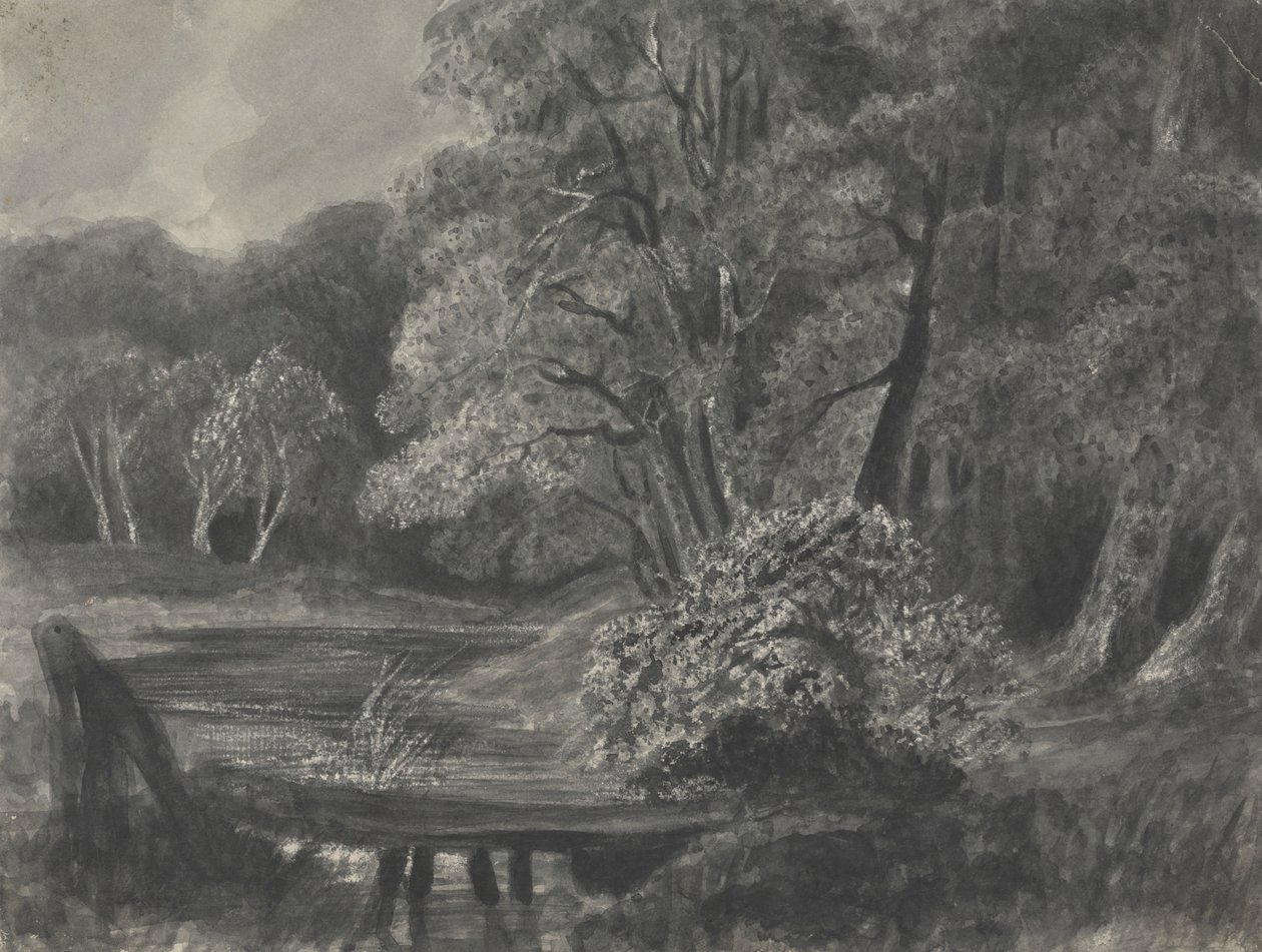 Landscape with Pond by Unknown artist