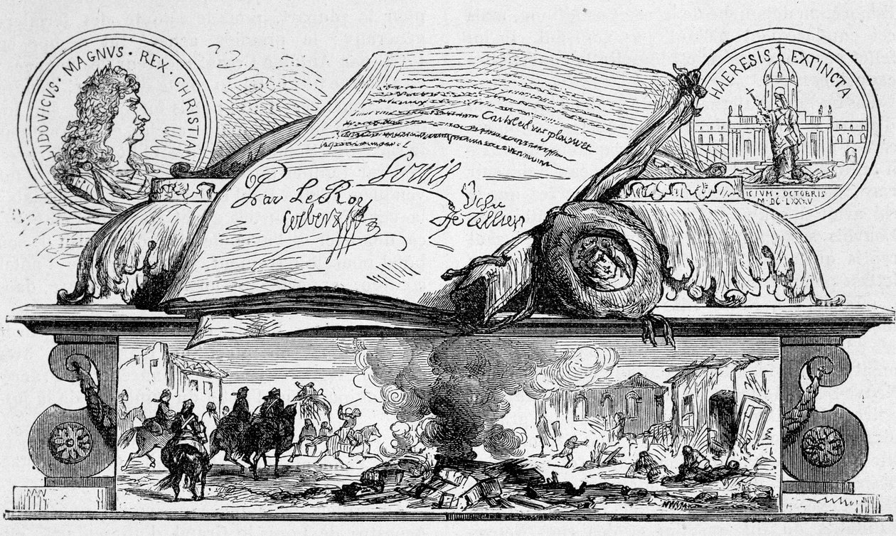 Louis XIV signed the revocation of the edit of Nantes by Unknown artist