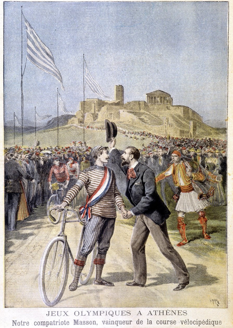 Masson winner of the velocipedic race at the Olympic Games in Athens - in 