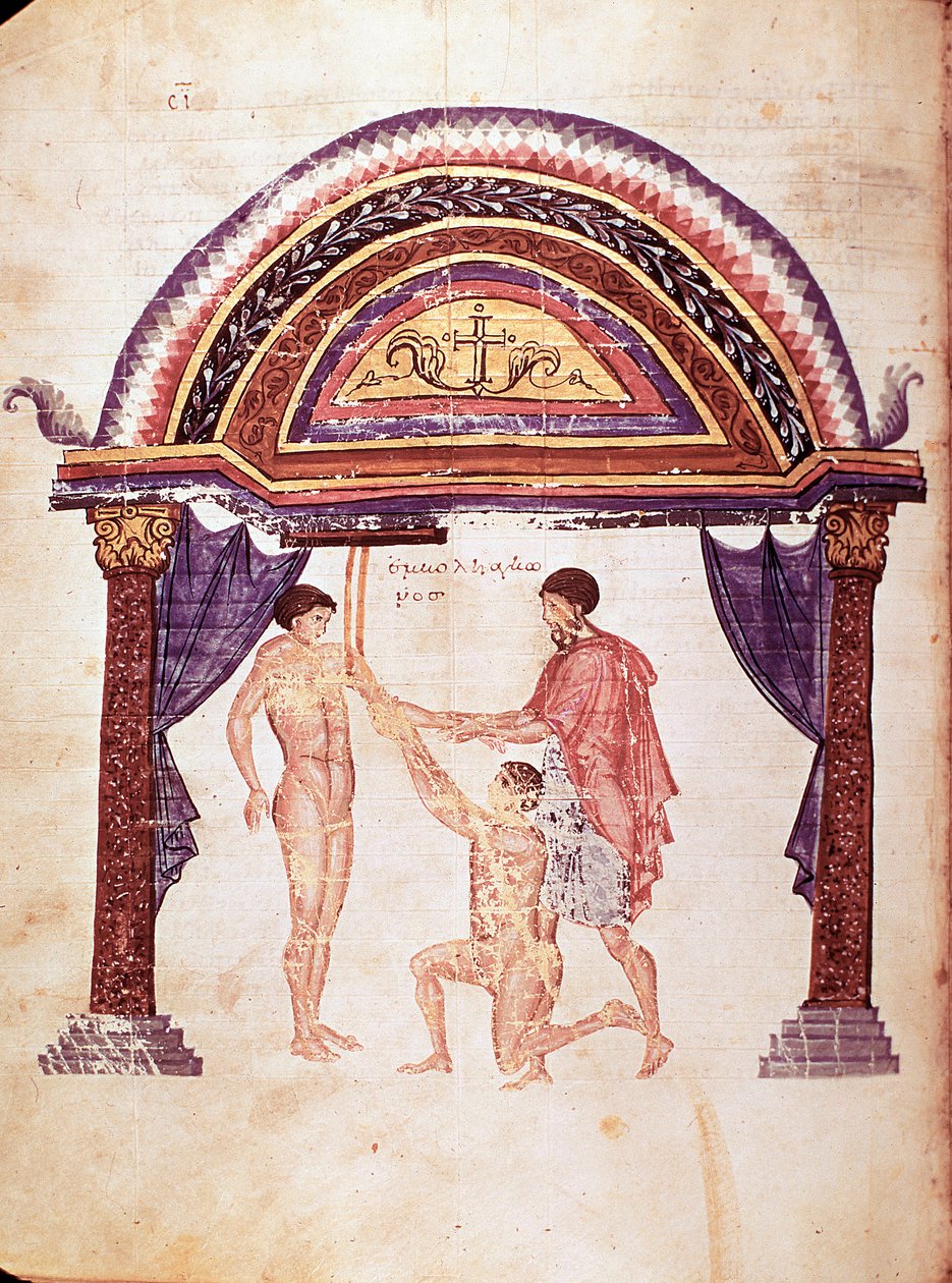 Medicine: Reduction of a Dislocated Elbow, Patient is Hanged by the Arm by Unknown artist