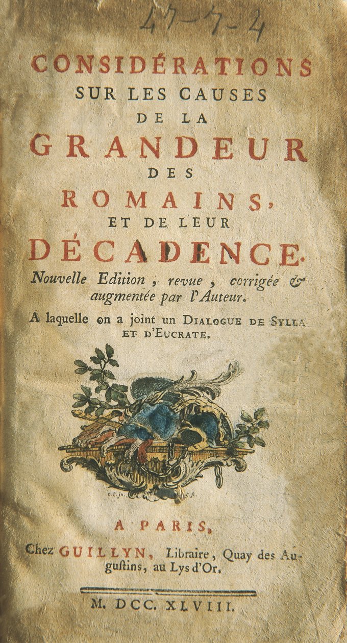 Montesquieu, Charles-Louis de Secondat, Baron de la Brede by Unknown artist