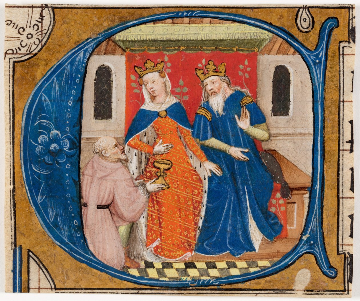 Nehemiah before King Artaxerxes, initial 