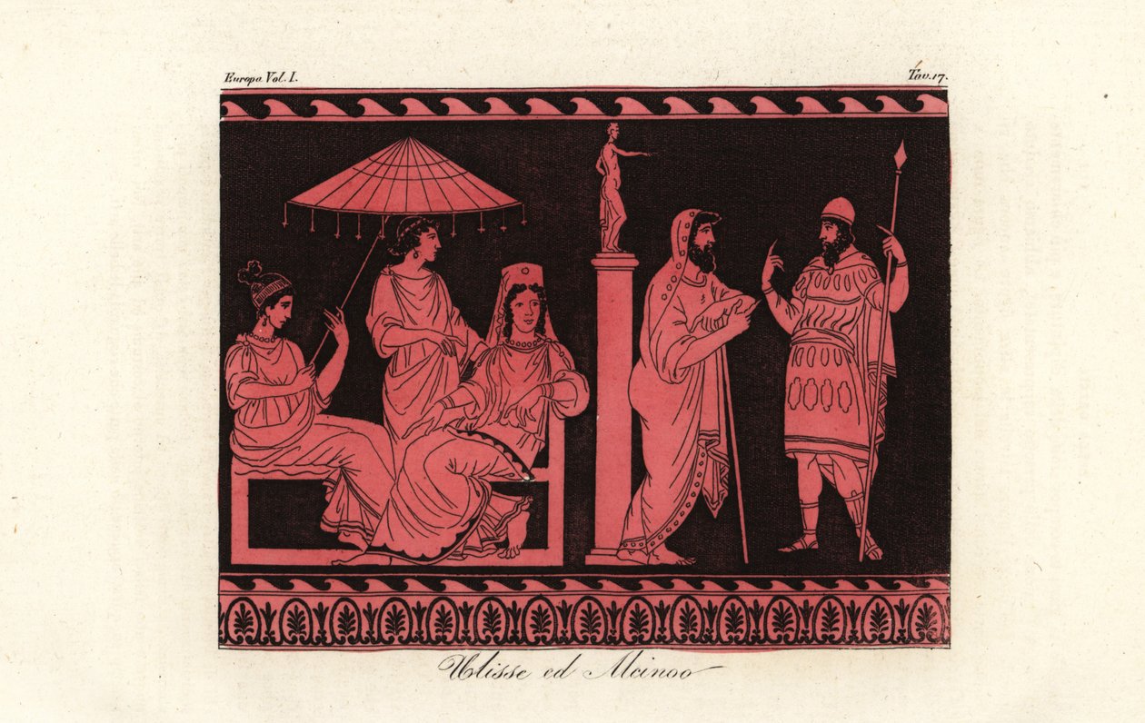 Odysseus entertained by Alcinous, ruler of the Phaiacians on the island of Scheria by Unknown artist