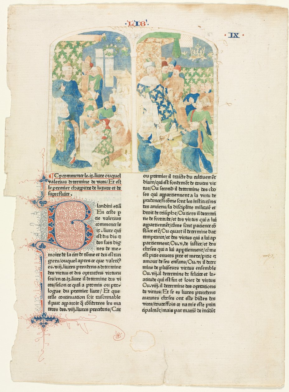 Opening Page of Book IX of Valerius Maximus