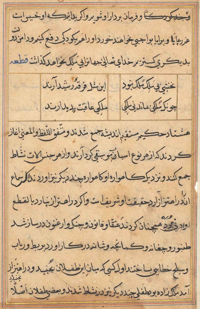 Page from Tales of a Parrot (Tuti-nama): text page by Unknown artist