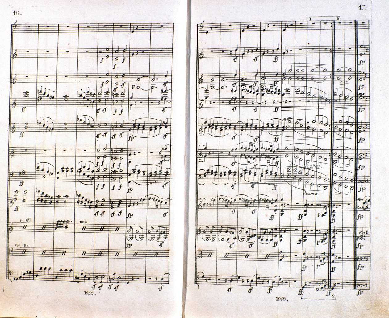 Page of the first German edition of the score of the Symphony No. 1 in C major by Ludwig van Beethoven by Unknown artist