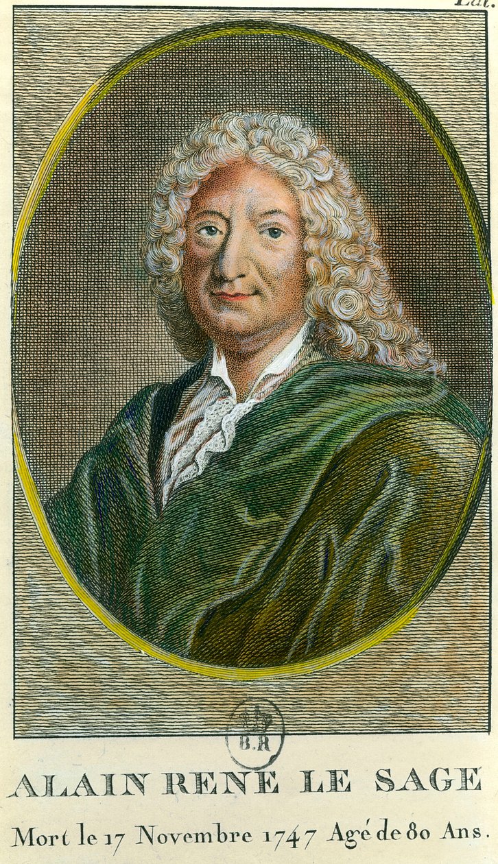 Portrait of Alain Rene Lesage by Unknown artist