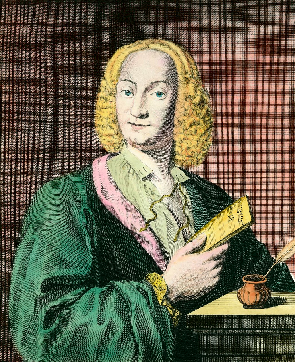 Portrait of Antonio Vivaldi (1678-1741), Italian composer. Engraving of the 18th century. Private collection by Unknown artist