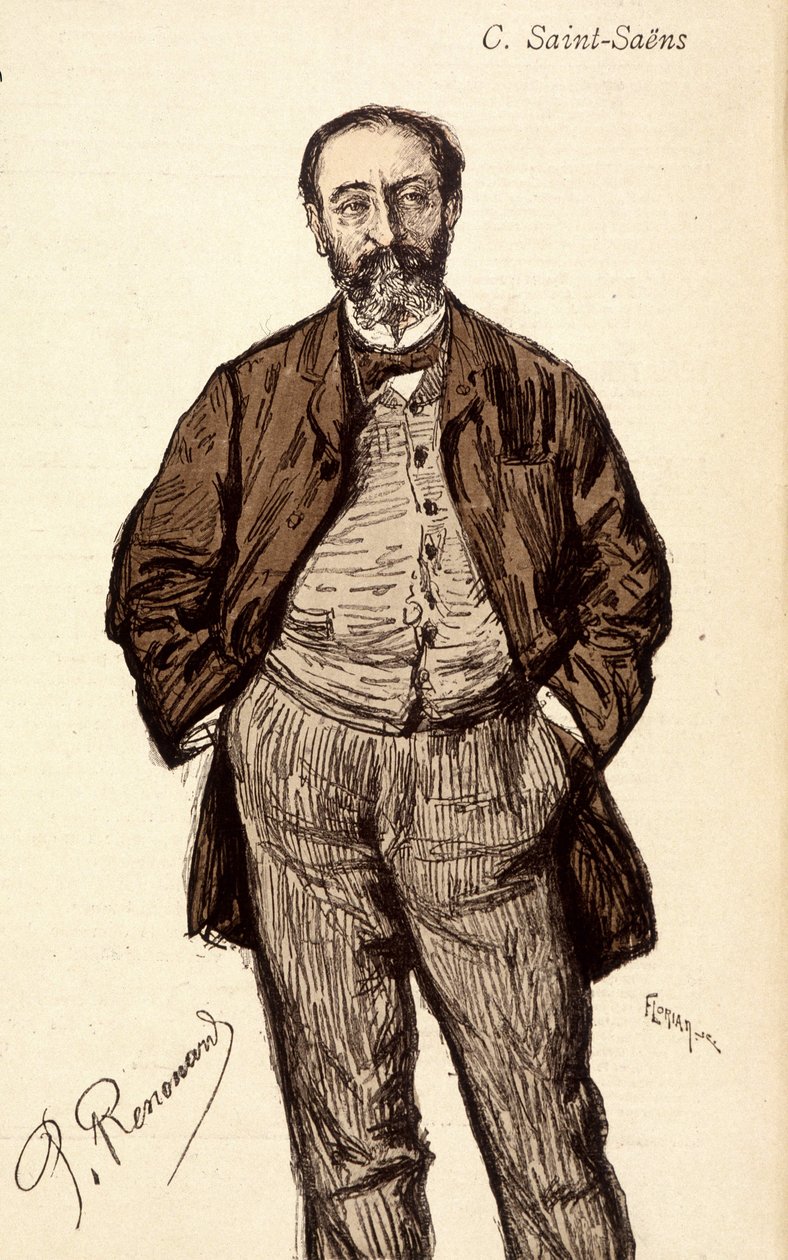 Portrait of Camille Saint-Saëns (1835-1921), French composer by Unknown artist