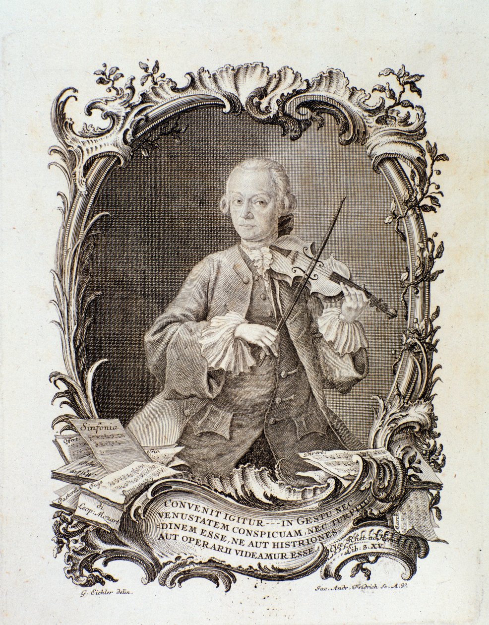 Portrait of Leopold Mozart (engraving) by Unknown artist