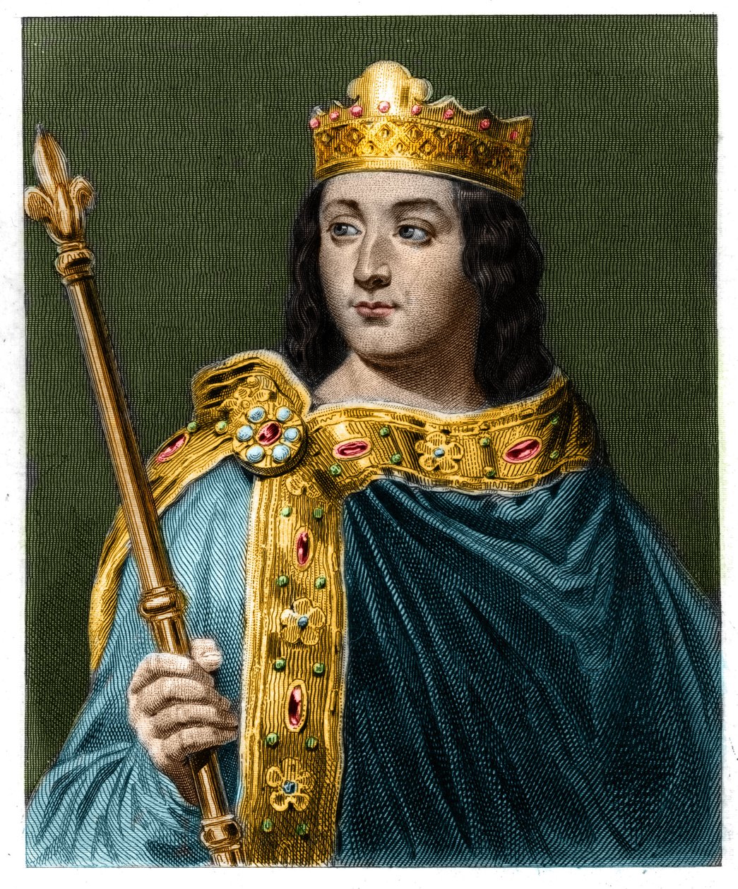 Portrait of Louis V le Faineant (967-987), King of France - in 
