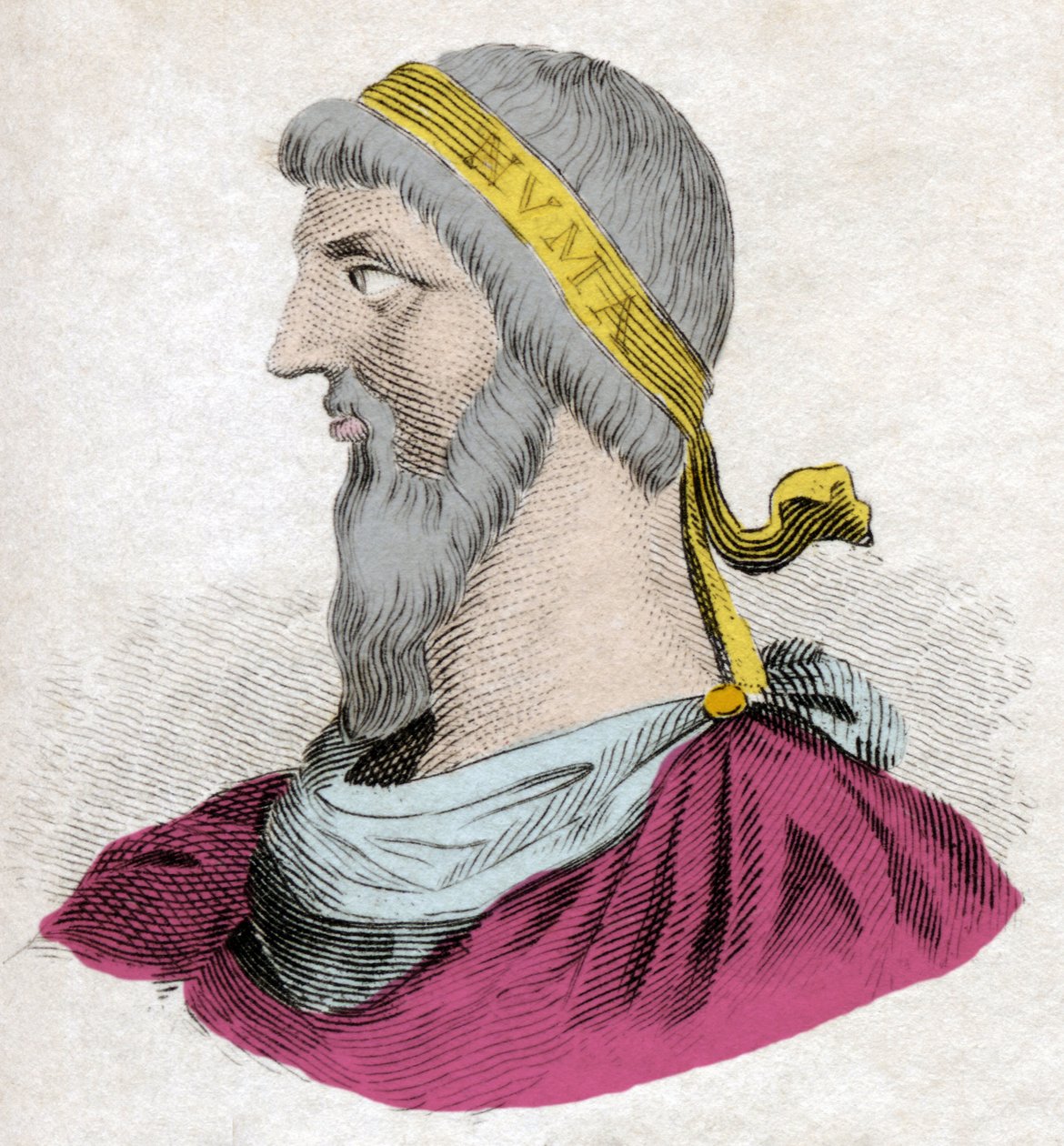 Portrait of Numa Pompilius second legendary king of Rome