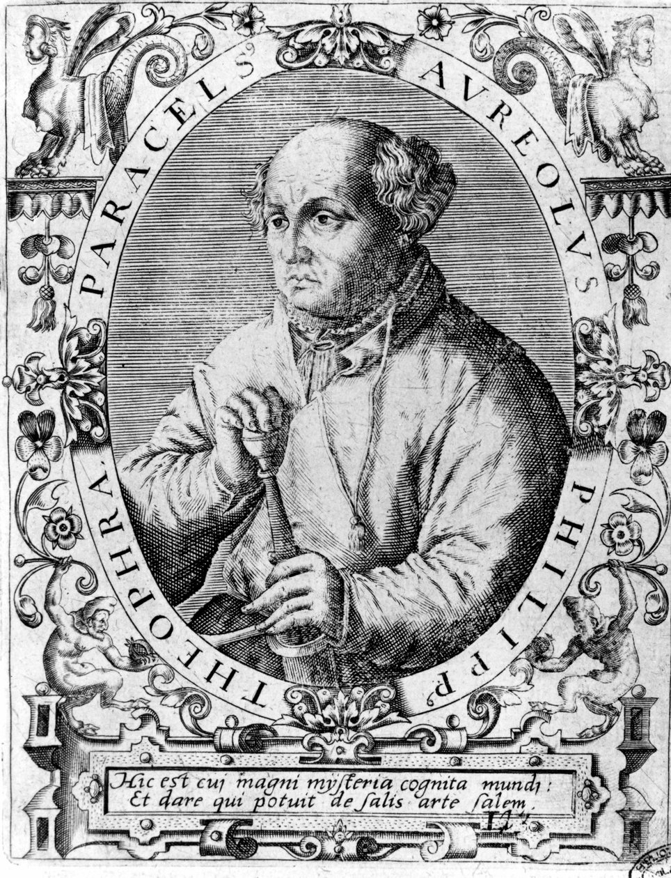 Portrait of Philipp Aureolus Theophrast Bombast von Hohenheim Paracelsus. by Unknown artist