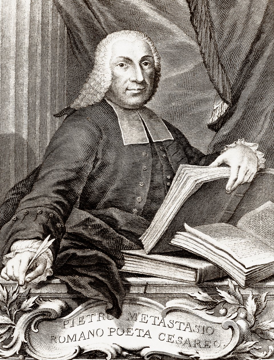 Portrait of Pietro Trapassi, called Pietro Metastasio (Metastase) (1698-1782) Italian poet and librettist by Unknown artist