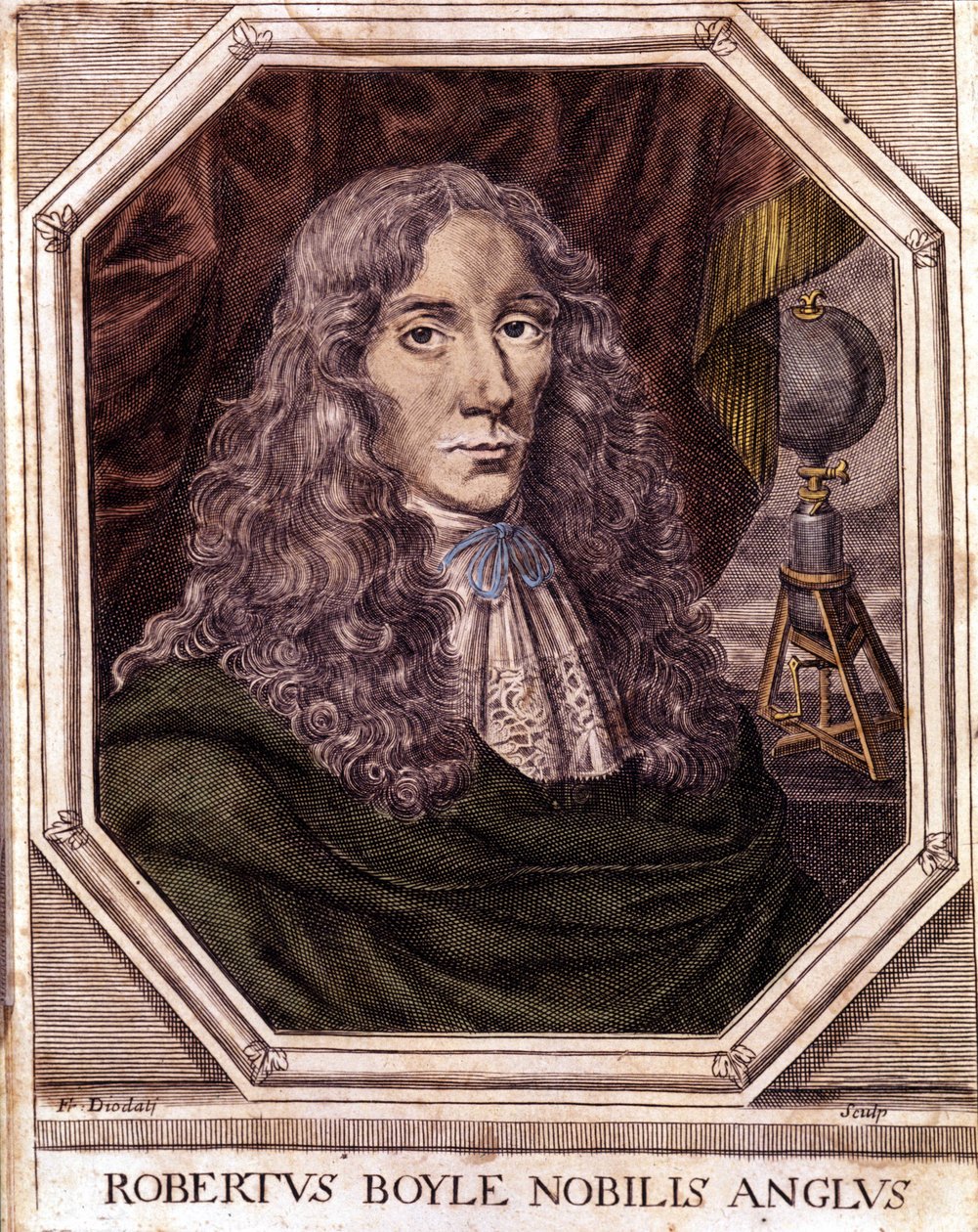 Portrait of Sir Robert Boyle (1627-1691), Anglo-Irish physicist and chemist by Unknown artist