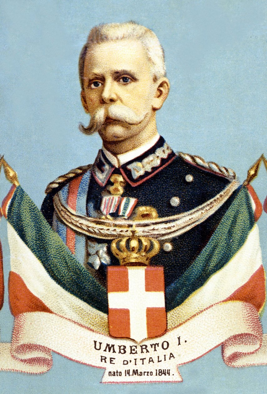 Portrait Of Umberto 1st King Of Italy Humbert I 