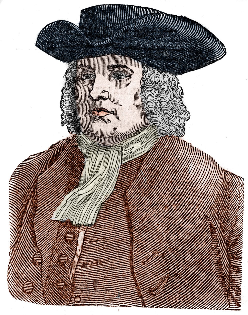 Portrait of William Penn (1644-1718) Founder of Pennsylvania. English religious reformer and columnist. by Unknown artist