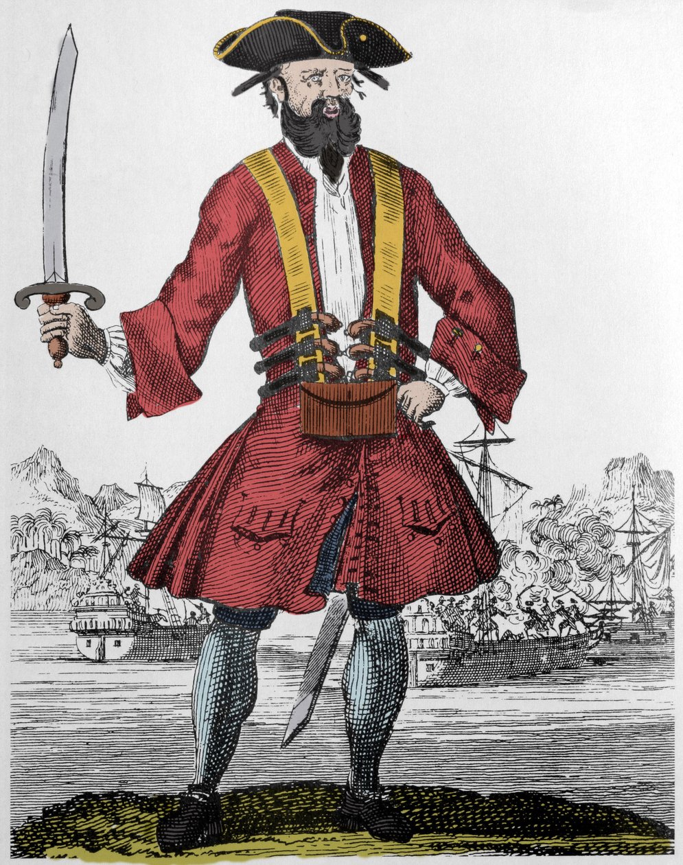 Portrait of the Pirate Edward Teach (Blackbeard) by Unknown artist