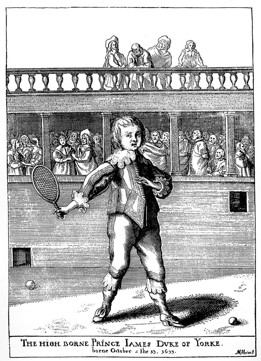Prince James, Duke of York (1633-1701) playing palm game, later James II of England - in 