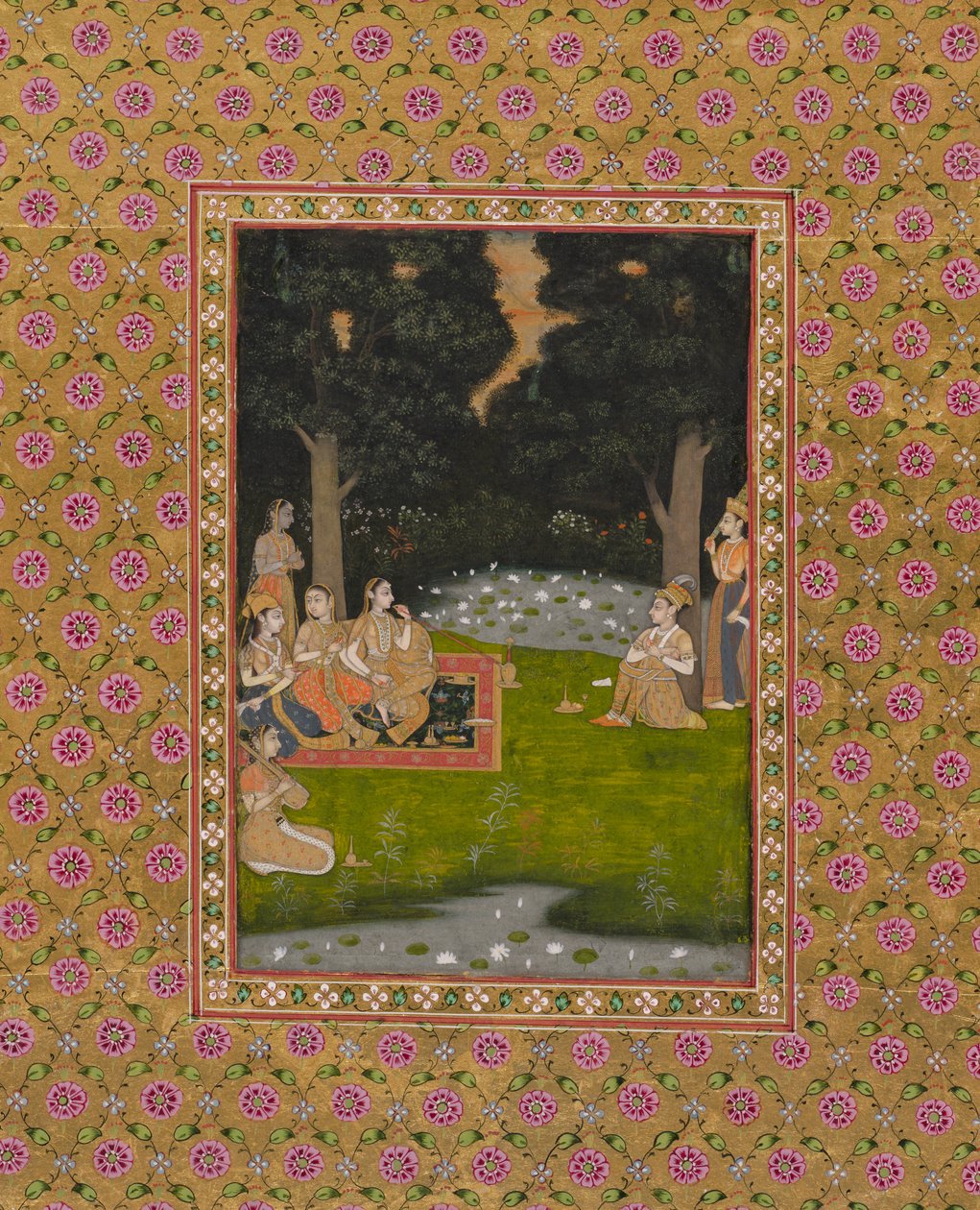 Princely Ascetic in the Forest Visited by Ladies by Unknown artist