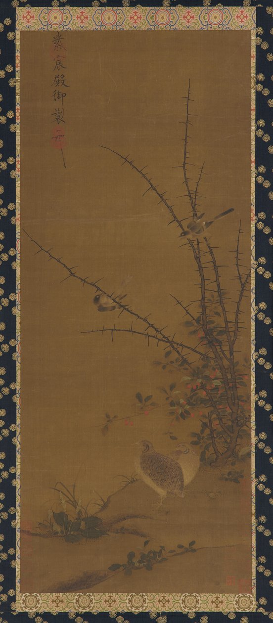 Quails, Other Birds, and Brambles by Unknown artist