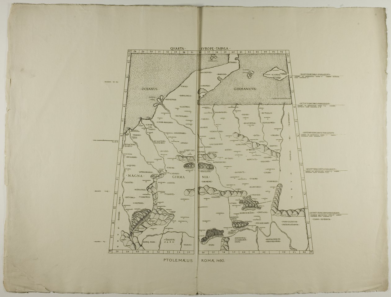 Fourth Map of Europe: Ptolemy Rome 1490 by Unknown artist