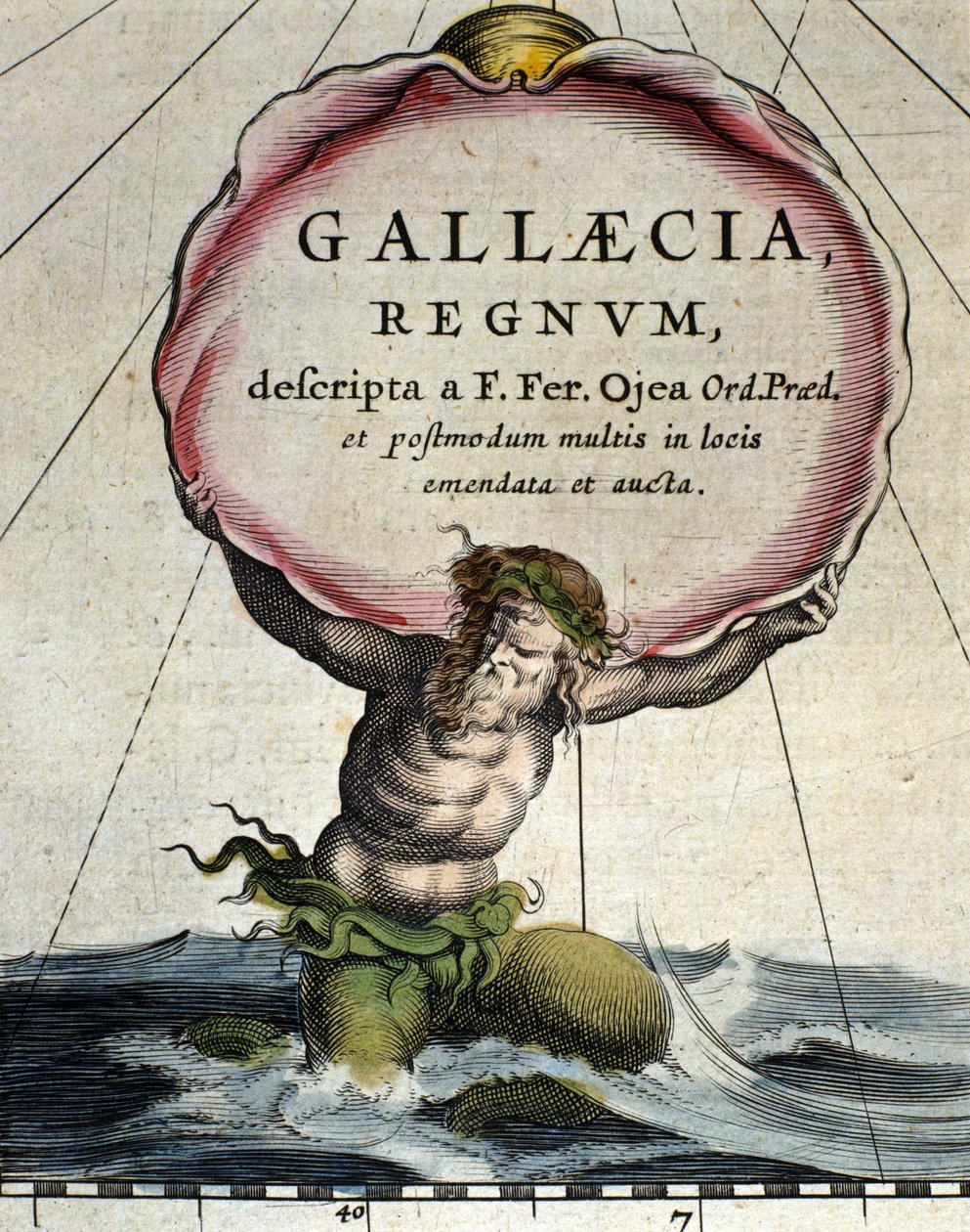 Representation of triton, legendary creature half man half fish. (detail) by Unknown artist