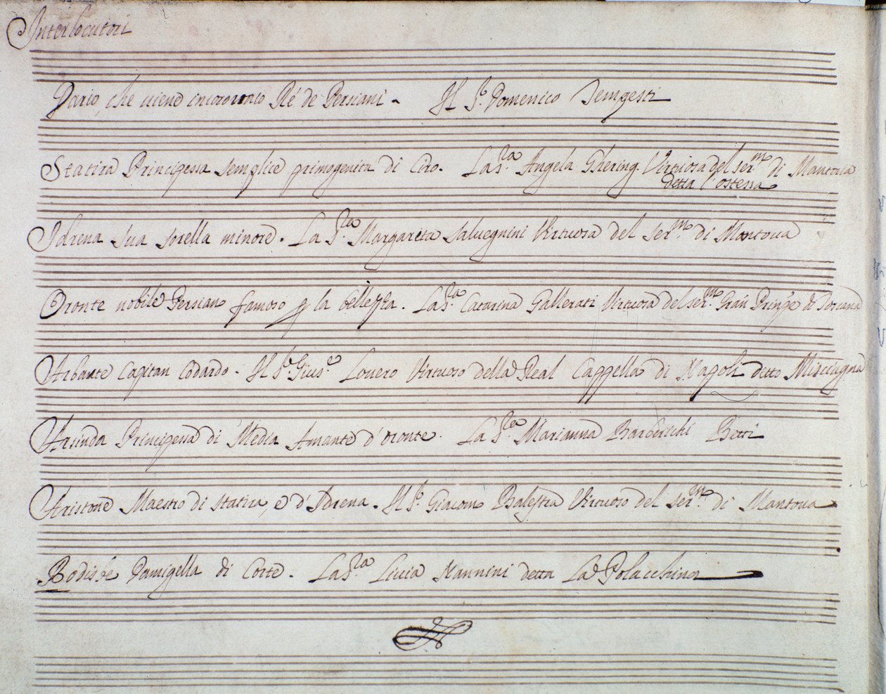 Resume of the Opera The Coronation of Darius by Giuseppe Aldrovandini by Unknown artist