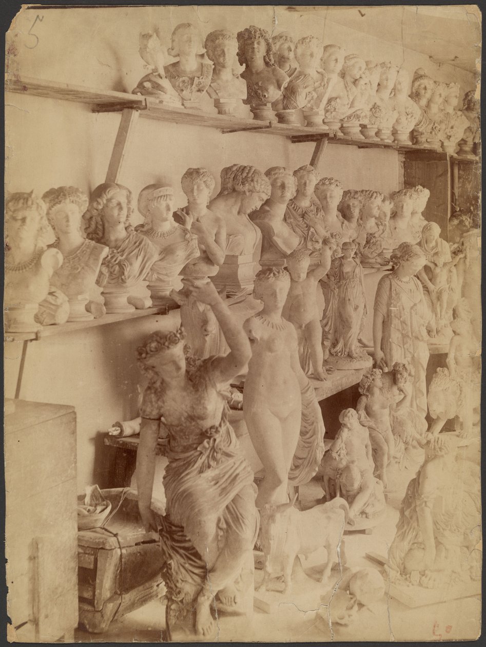 Room full of busts and statues by Unknown artist