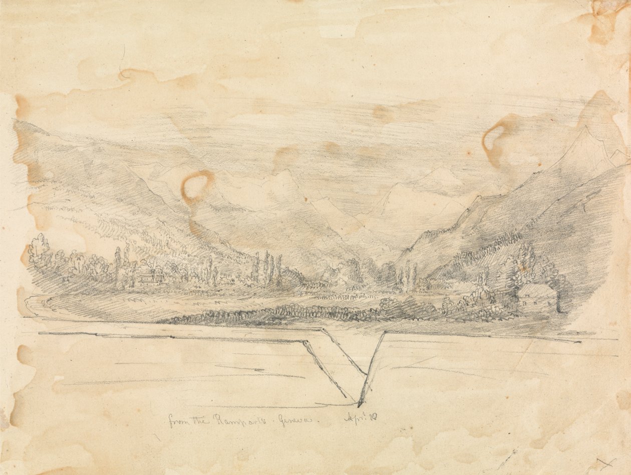 Rural Landscape with Mountains in the Distance by Unknown artist