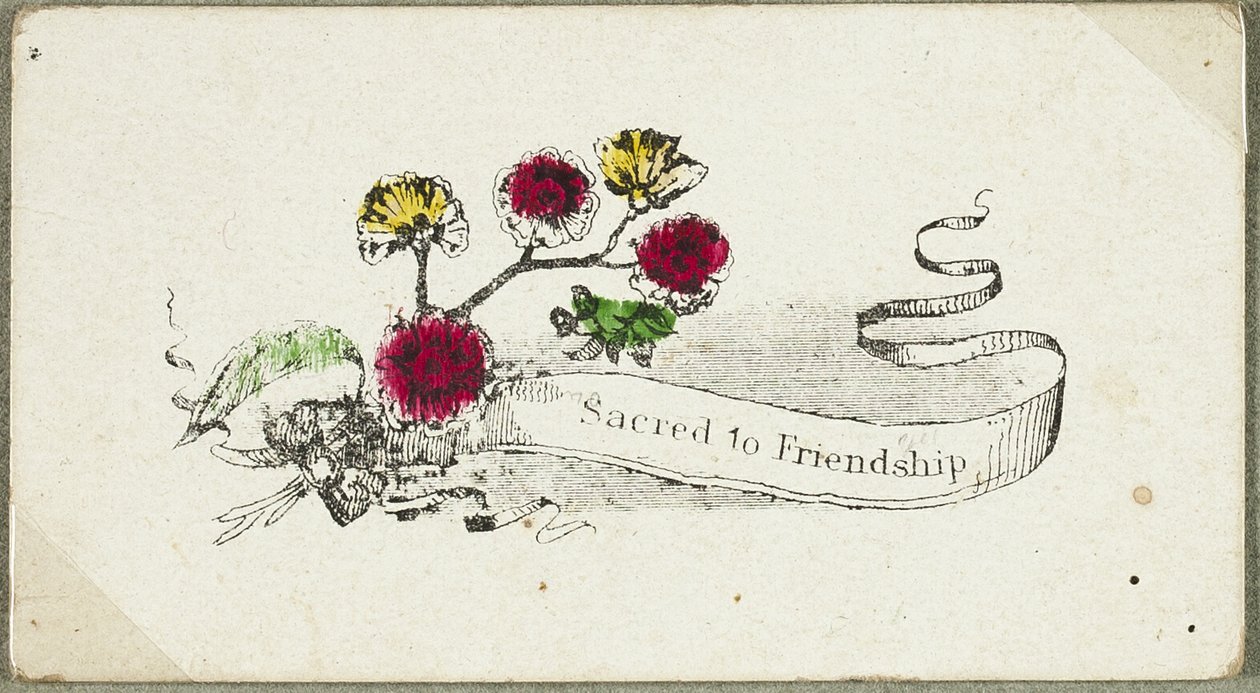 Sacred to Friendship (valentine) by Unknown artist