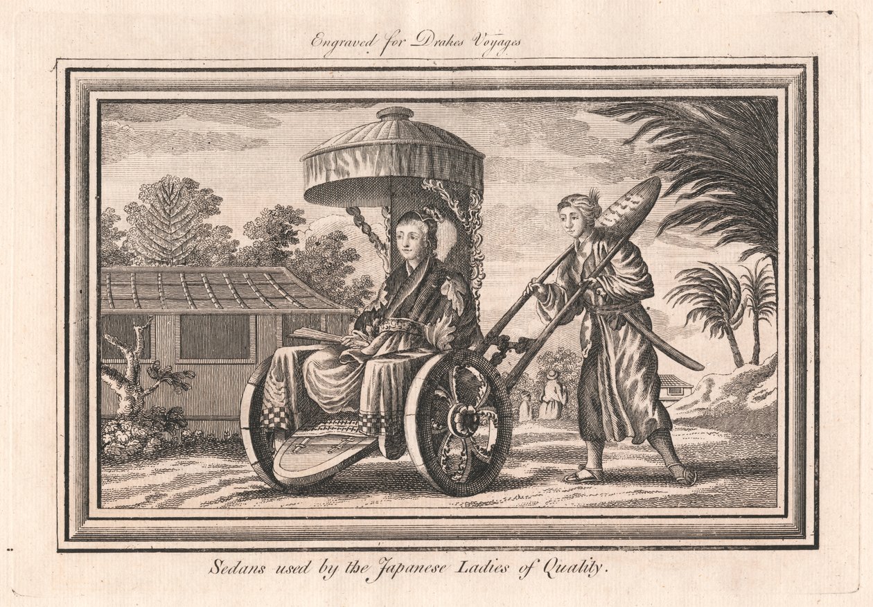 Sedans used by the Japanese Ladies of Quality by Unknown artist