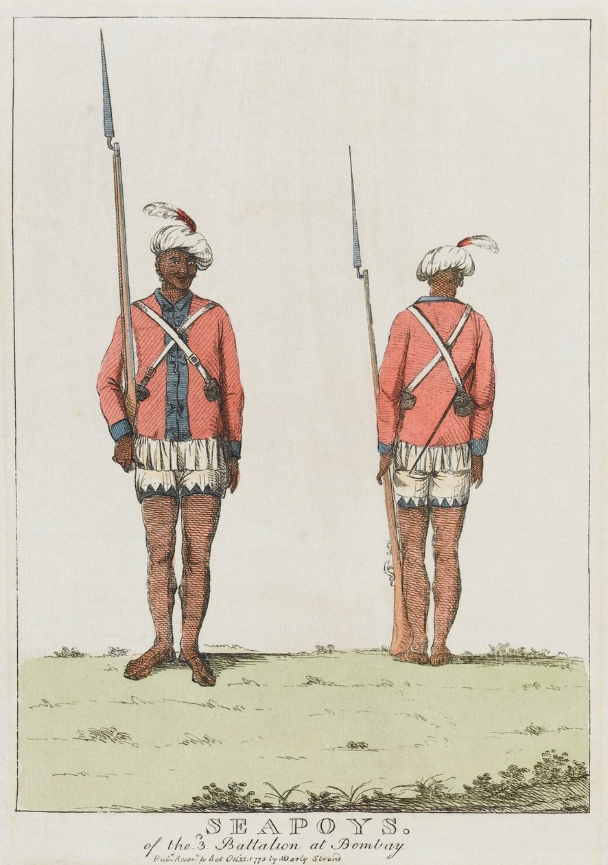 Sepoys of the 3rd Battalion at Bombay by Unknown artist